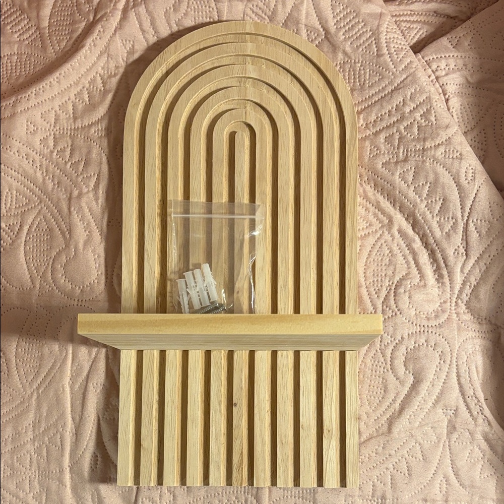 Natural Wood Wall Shelf
